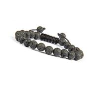 GD GOOD.designs Bracciale di perline da uomo Pietra Lavica - Bracciale energetico completamente regolabile - Bracciale a sfere Chakra 8mm
