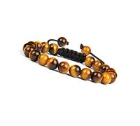 GD GOOD.designs Bracciale di perline da uomo pietra naturale - Bracciale energetico completamente regolabile - Bracciale a sfere Chakra 8mm
