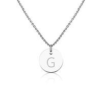 GD GOOD.designs Catena in argento con gancio rotondo lettera (personalizzato) Gioielli in argento per donne P Paolo Pasquale Patrizio Pierangelo Piergiorgio Pierluigi Piero Pietro Paola Patrizia