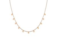 GD GOOD.designs Collana con piastrine - impermeabile I Collana boho da donna con 11 ciondoli rotondi I Collana con piastrine in oro 18 carati - argento - oro rosa