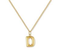 GD GOOD.designs Collana Lettera Oro Bubble | Ciondolo con Iniziale in Acciaio Inossidabile Placcato Oro 18K - Resistente all’Acqua & Anallergico | Collana Donna D