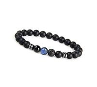 GD GOOD.designs EST. 2015 Bracciale con Lettera I Amore o Amicizia Personalizzato per Uomini e Donne con Incisione, Nero