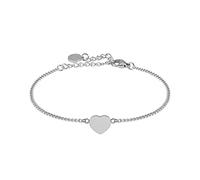 GD GOOD.designs EST. 2015 Bracciale cuore da donna | Bracciale cuore regolabile da 15,5 a 20,5 cm | Braccialetto cuore dell'amicizia in oro 18 carati, argento o oro rosa (Argento)