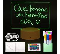 GD Great Dreams® Lampada Personalizzata Ambiente - Lavagna Scrivania Acrilica Supporto - 7 Colori - Comodino Bambina