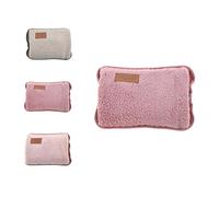 GD LOVES YOUR HOME Borsa Acqua Calda Elettrica in Peluche, borsa dell'acqua calda elettrica, Scaldino Elettrico Portatile per Mani e Piedi, Vari Colori (Rosa, Stile lana)