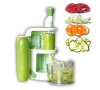 GD LOVES YOUR HOME Spiralizzatore Multifunzione per Verdure, Spiralizzatore di Verdure Taglia Verdure a Spaghetti Affettatrice a Spirale ，Manuale con 4 Lame Intercambiabili