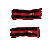GD Pesi da Polso e Caviglia 1-5KG, Cavigliere con Cinturino Regolabile, Sacchi di Sabbia per Allenamento, Blu e Rosso (1,5kg (0,75+0,75) rosso)