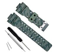 GD120/GA-100/GA-110/GA-100C Cinturino di ricambio in resina naturale per Casio G-Shock da uomo (Camouflage-Green)