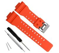 GD120/GA-100/GA-110/GA-100C Cinturino di ricambio in resina naturale per Casio G-Shock da uomo (Orange)
