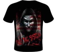 GDA Get Giù Arte F K The System Cospirazione Governo Mask Bandiera T Shirt Dba36