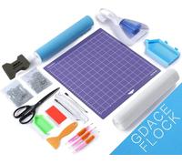 GDACE Magic Sticky Flock - Kit di stencil con strass floccati - Flock adesivo appiccicoso - facile per principianti