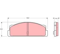 GDB107 TRW Kit pastiglie freno, Freno a disco per AUTOBIANCHI,FIAT,FSO,LANCIA,PI