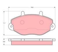 GDB1080 TRW Kit pastiglie freno, Freno a disco per FORD,FORD (JMC),FORD AUSTRALI
