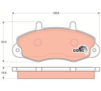 GDB1084 TRW Kit pastiglie freno, Freno a disco per FORD,FORD (JMC),FORD AUSTRALI