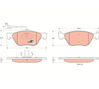 GDB1212 TRW Kit pastiglie freno, Freno a disco per ALFA ROMEO,FIAT,LANCIA