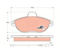 GDB1216 TRW Kit pastiglie freno, Freno a disco per CITROËN,FIAT,PEUGEOT