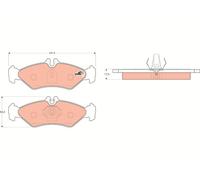 GDB1262 TRW Kit pastiglie freno, Freno a disco per MERCEDES-BENZ,VW