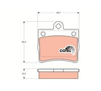 GDB1283 TRW Kit pastiglie freno, Freno a disco per MERCEDES-BENZ