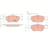 GDB1290 TRW Kit pastiglie freno, Freno a disco per FIAT,LANCIA
