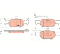 GDB1291 TRW Kit pastiglie freno, Freno a disco per ALFA ROMEO,FIAT,LANCIA