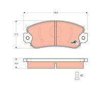 GDB1297 Kit pastiglie freno, Freno a disco Trw