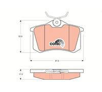 GDB1330 TRW KIT PASTIGLIE FRENO POSTERIORI PER FIAT PANDA PUNTO 500 LANCIA