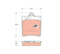 GDB1334 TRW Kit pastiglie freno, Freno a disco per MERCEDES-BENZ