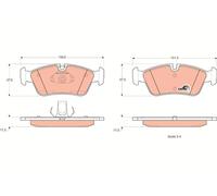 GDB1348 TRW Kit pastiglie freno, Freno a disco per ALPINA,BMW,BMW (BRILLIANCE)