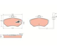 GDB1366 TRW Kit pastiglie freno, Freno a disco per AUDI,HONGQI,SEAT,VW