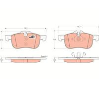 GDB1374 TRW Kit pastiglie freno, Freno a disco per MG,MG (SAIC),ROEWE (SAIC),ROV