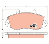 GDB1380 TRW Kit pastiglie freno, Freno a disco per OPEL,RENAULT,VAUXHALL