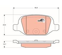 GDB1384 Kit pastiglie freno, Freno a disco Trw