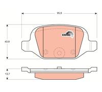 GDB1384 TRW Kit pastiglie freno, Freno a disco per ABARTH,CITROËN,FIAT,LANCIA