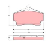 GDB1395 TRW Kit pastiglie freno, Freno a disco per PORSCHE