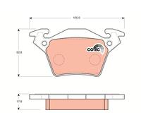 GDB1408 TRW Kit pastiglie freno, Freno a disco per FPV,HOLDEN,MERCEDES-BENZ