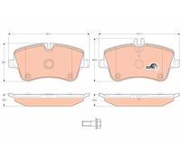 Set di pastiglie freno TRW GDB1413, anteriore