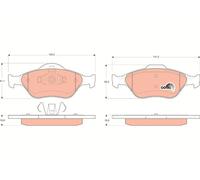 GDB1419 TRW Kit pastiglie freno, Freno a disco per FORD,FORD AUSTRALIA,FORD USA,