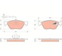 GDB1445 TRW Kit pastiglie freno, Freno a disco per ALFA ROMEO,FIAT,LANCIA