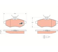 GDB1495 Kit pastiglie freno, Freno a disco Trw