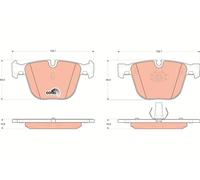 GDB1502 TRW Kit pastiglie freno, Freno a disco per BENTLEY,BMW,ROLLS-ROYCE