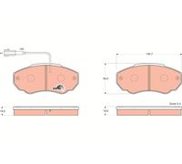 GDB1517 TRW Kit pastiglie freno, Freno a disco per CITROËN,FIAT,PEUGEOT