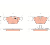 GDB1531 TRW Kit pastiglie freno, Freno a disco per BMW,MG