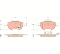 GDB1540 TRW Kit pastiglie freno, Freno a disco per RENAULT