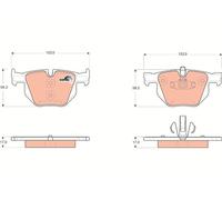 GDB1560 TRW Kit pastiglie freno, Freno a disco per BMW,BMW (BRILLIANCE)