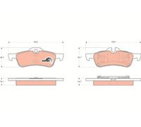 GDB1561 TRW Kit pastiglie freno, Freno a disco per MINI