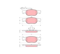 GDB1564 TRW Kit pastiglie freno, Freno a disco per FIAT