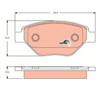 GDB1571 TRW Kit pastiglie freno, Freno a disco per RENAULT
