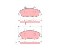 GDB1572 TRW Kit pastiglie freno, Freno a disco per FORD,FORD AUSTRALIA