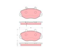 GDB1573 TRW Kit pastiglie freno, Freno a disco per FORD,FORD AUSTRALIA