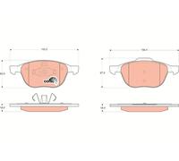 GDB1583 TRW Kit pastiglie freno, Freno a disco per ,FORD,FORD (CHANGAN),FORD AUS
